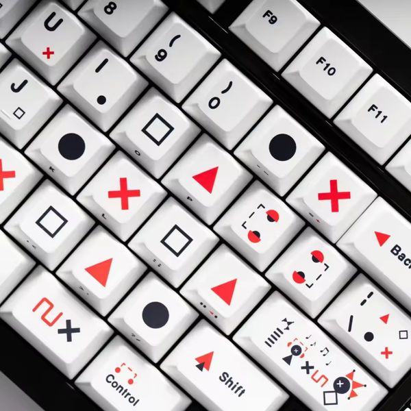 Tic-Tac-Toe PBT 128 Keys 1.7mm Keycaps Set