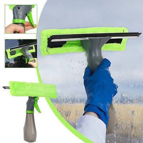 3 In 1 Glass Cleaning with Spray Bottle Wipe