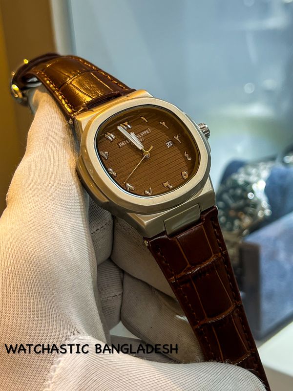 Patek Brown Belt Brown Dial Arabic