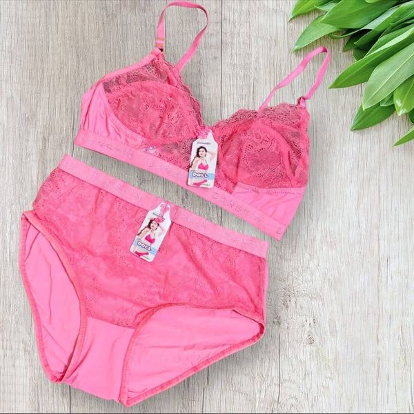 Non Padded Full Cup Non Wired Bra & Pantie Set