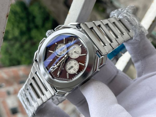 Bvgari Chain Brown Dial White Sub