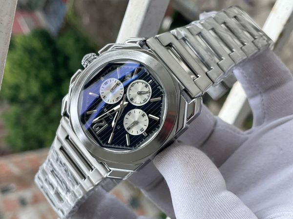 Bvlgari Chain Black Plain Dial White Sub