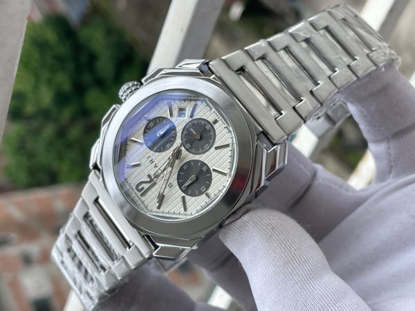 Bvlgari Chain White Dial Black Sub