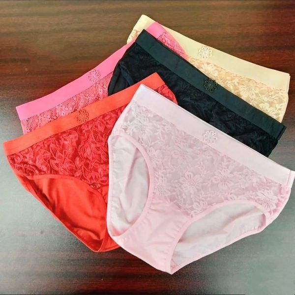 3 Pcs Thai Premium Panty Stylish Panty Sexy Panty Short Panty Comfortable Soft Cotton Panty Woman Style - Panty