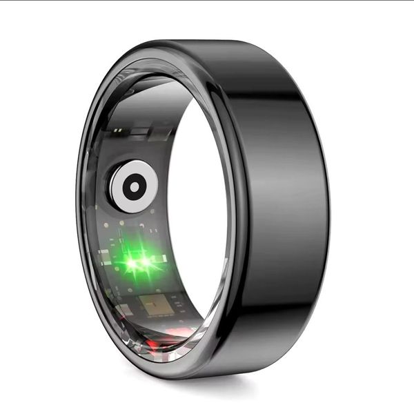 Smart Finger Ring for Fitness Tracking – With Magnetic Charging Cable – (Ring Size – 9) -Black