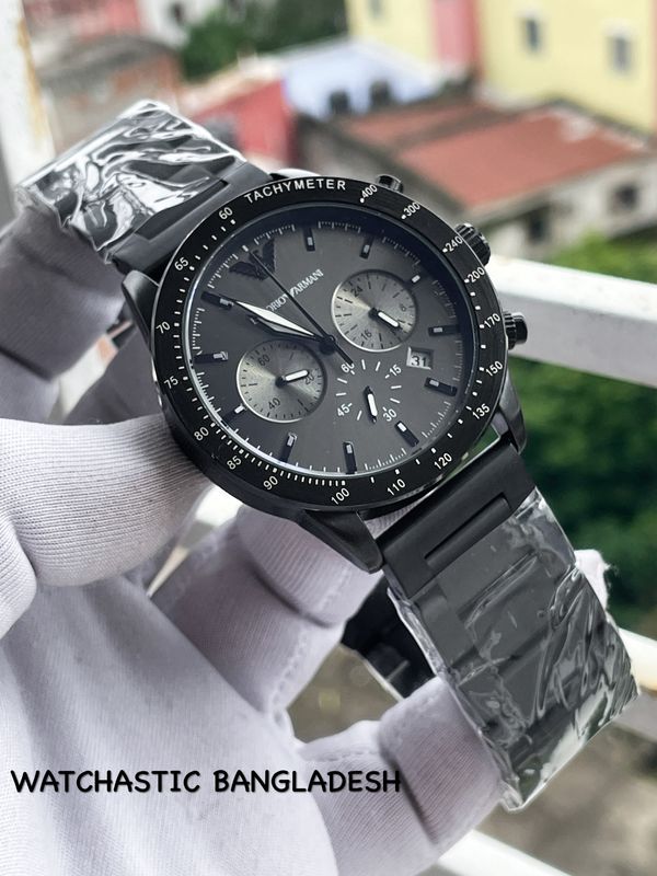 Armani Ch Matt Black Grey Dial