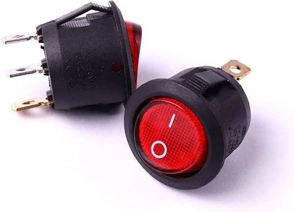 Round On/Off Switch With indicator (high quality)