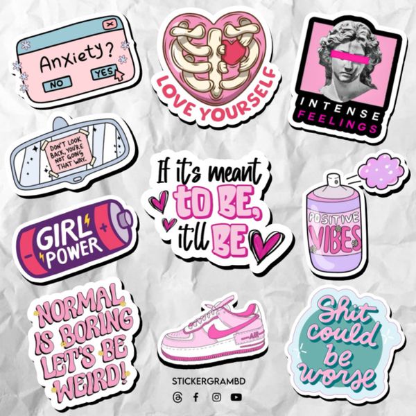 Girl Power Sticker Set