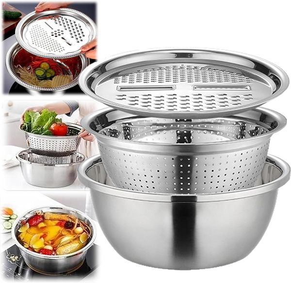 Multifunctional Stainless Steel Drain Basket