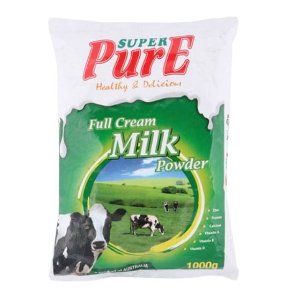Super Pure Full Cream Milk Powder 1kg(সুপার পিওর ফুল ক্রিম মিল্ক পাউডার)