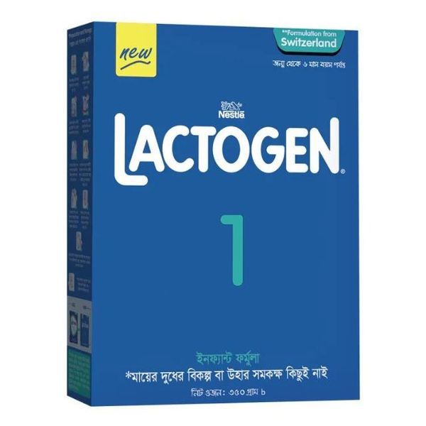 Nestlé Lactogen 1 Infant Formula Milk Powder (0-6 M)(ল্যাকটোজেন 1 ইনফ্যান্ট ফর্মুলা মিল্ক পাউডার)