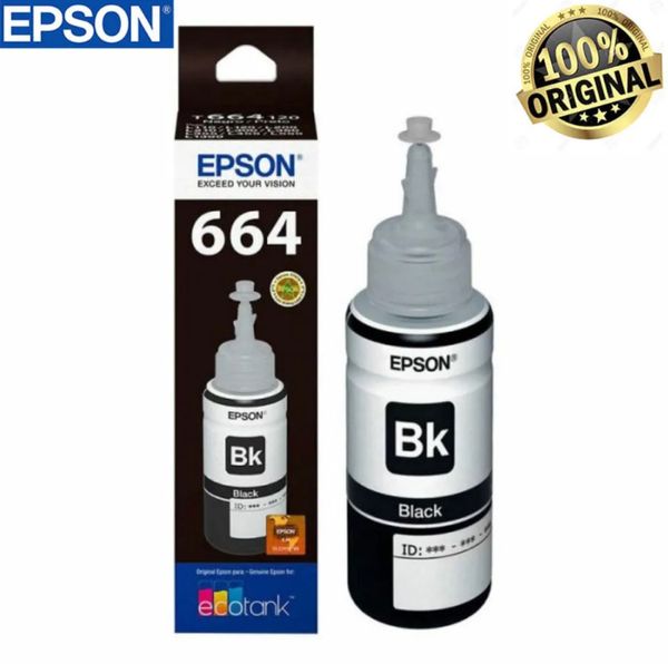 Epson 664 Ecotank Ink 70ML 1 pcs, For Epson L130/L380 Printer (select Color) Black, Cyan, Yellow, Magenta Ink