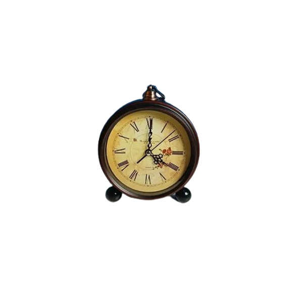 Retro Silent Non-Ticking Desktop Alarm Clock-Roman Number