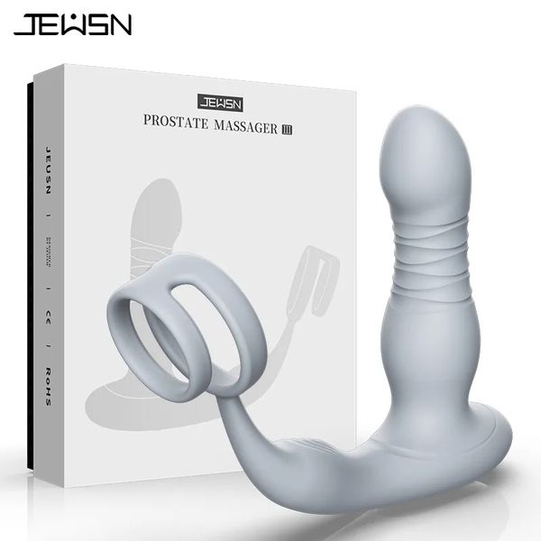 Retractable Wireless Remote Prostate Massager for Men - 10-Speed Vibration Anal Plug, Rechargeable Male Sex Toy for Couples Play