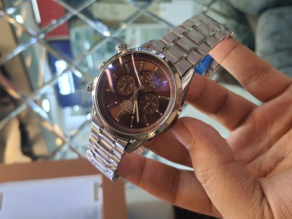 Tag Heuer Brown Dial 3 Chrono Chain AA