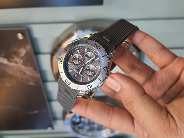 Tag Heuer Aquaracer Waffle Dial Full Grey