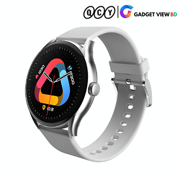 QCY Watch GT Smart Watch Retina AMOLED Display – Silver Color