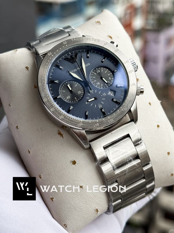 ARMANI CH MATT SILVER BLUE DIAL