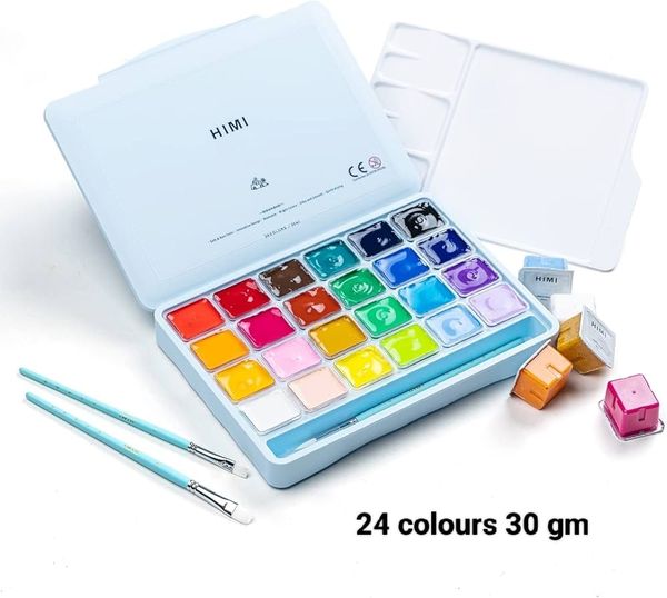 Himi Gouache Paint Set 30ml 24 colors Jelly Cup