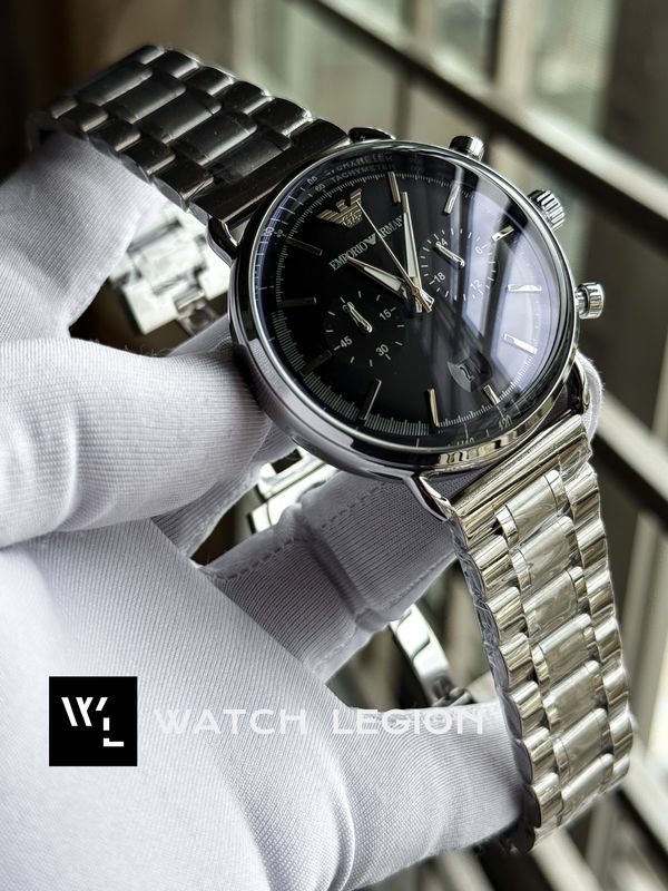 ARMANI CHAIN OVAL SIMPLE BLACK DIAL