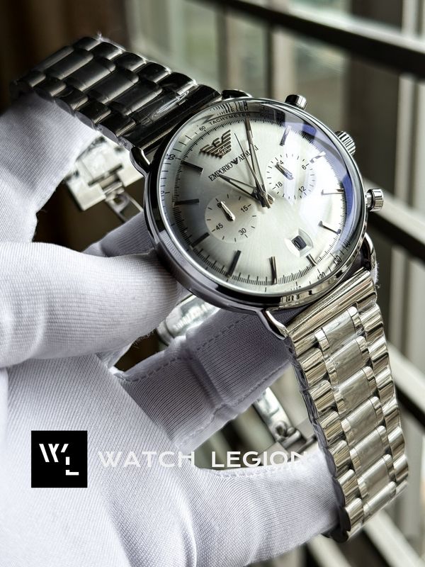 ARMANI CHAIN OVAL SIMPLE WHITE DIAL
