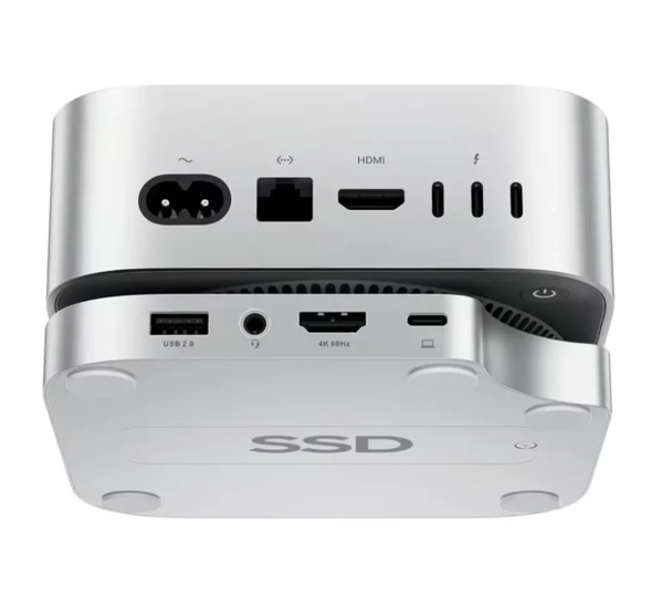 PULWTOP Mac mini M4/M4 Pro Hub Stand Dock with External Storage Upgrade M.2 SSD Enclosure(SSD NOT Included)