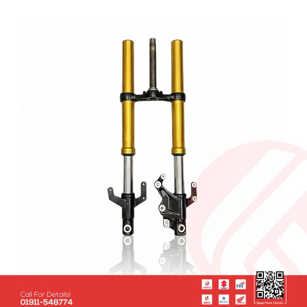 Fork Assembly (Black Color) for Yamaha R15 V4, R15M & MT15 V2 bike.