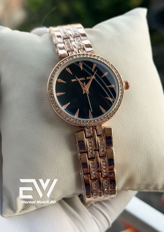 MICHAEL KORS CHAIN RG BODY BLACK DIAL