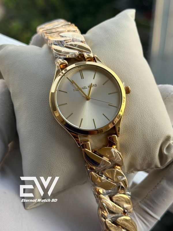 MICHAEL KORS CHAIN GOLD BODY WHITE DIAL