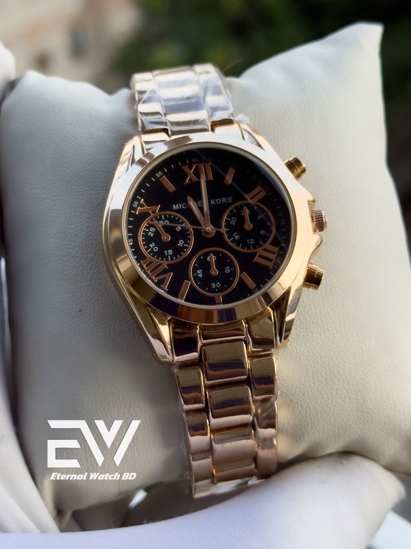 MICHAEL KORS CHAIN RG BODY BLACK DIAL