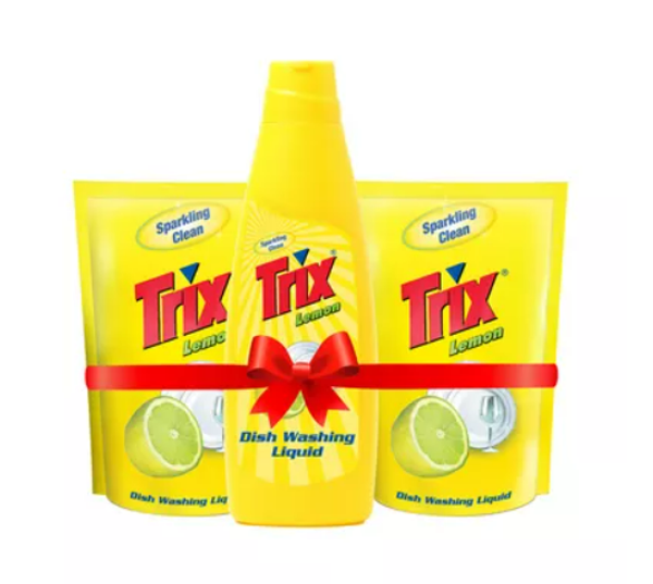 Trix Lemon Dishwashing Liquid Monthly Combo Pack 3 pcs