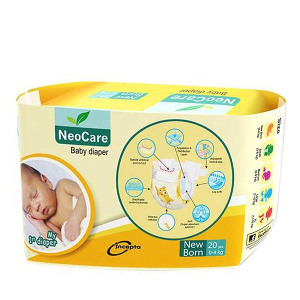 Neocare Newborn 20pcs Baby Diaper for 0 to 4kg Babies