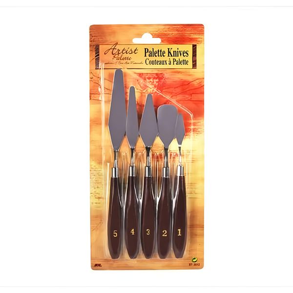 5Pcs Metal Artist Pallete Knife Set Acrylic Paint Art Canvas