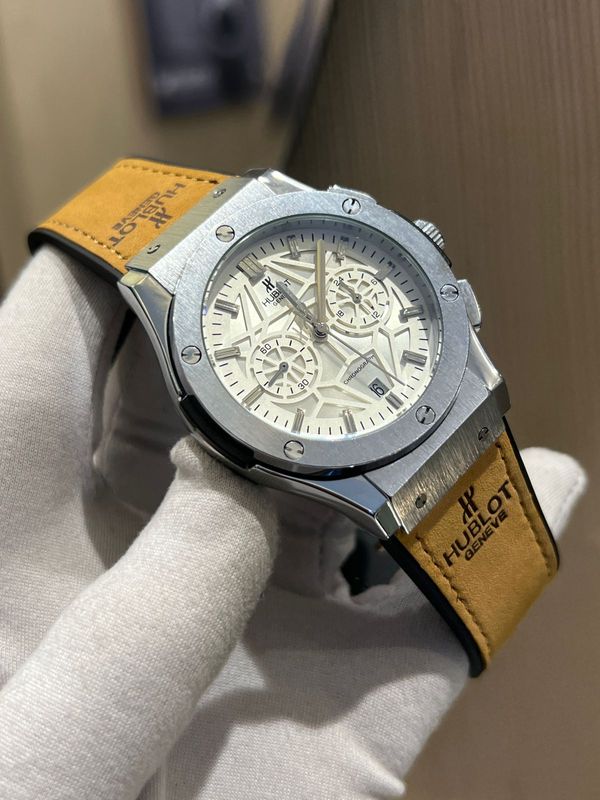 Hublot Spider Dial Silver Case White Dial Velvet Belt AA