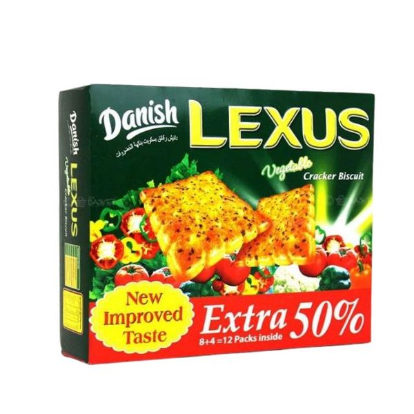 Danish Lexus Vegetable Cracker Biscuit 180gm(ডেনিশ লেক্সাস ভেজিটেবল ক্র্যাকার বিস্কুট)