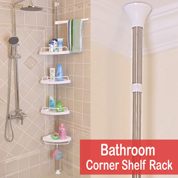 Adjustable Bathroom Corner Shelf Rack