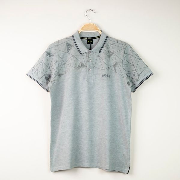 Boss Print Design Polo Gray