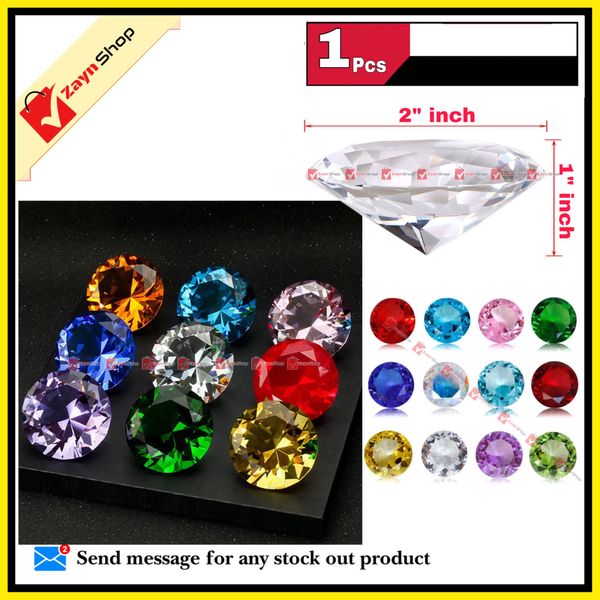 Paper weight Crystal Diamond shape 1 pcs Random color
