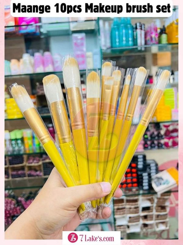 Maange 10ps Brush Set (Yellow)
