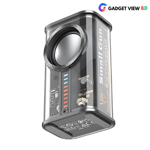 K07 Transparent Wireless Speaker- Orange Color
