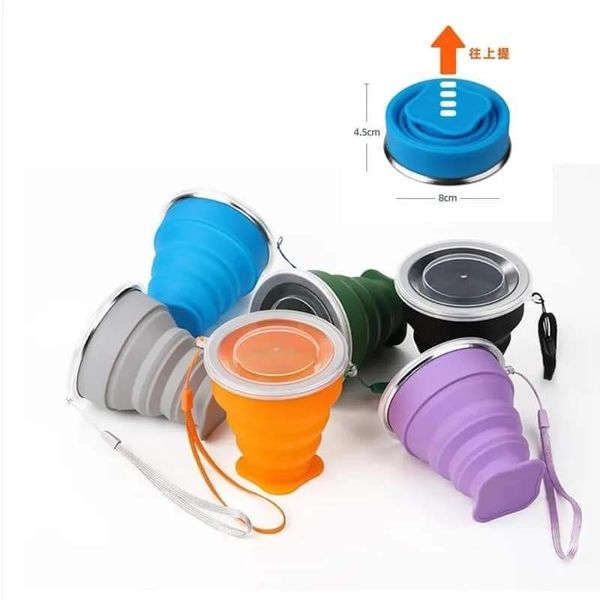 Silicon folding cup Square
