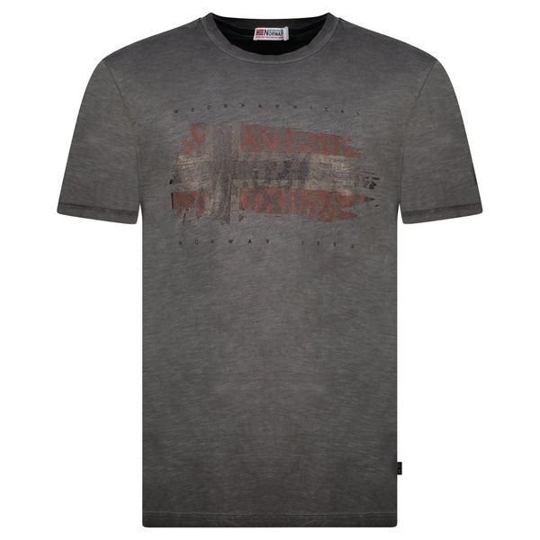 Men's T-Shirt Short Sleeve with Black Flag