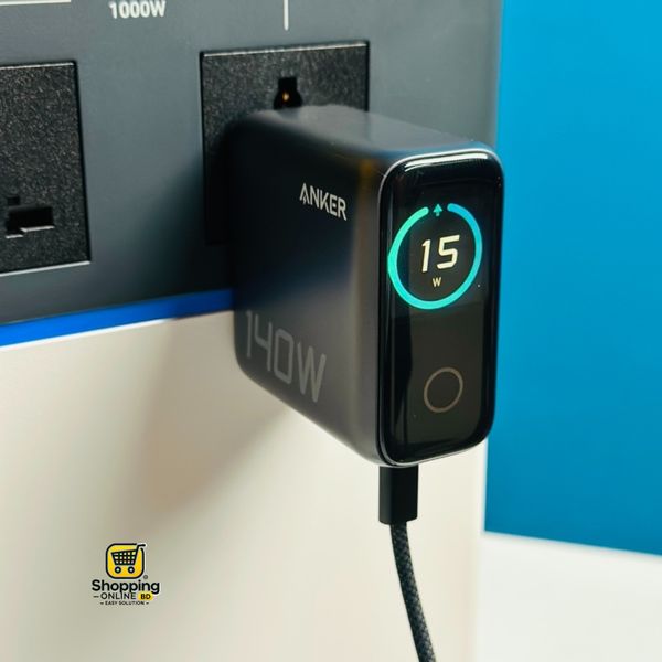 Anker Laptop Charger 140W | 4-Port | PD 3.1 | Touch Control | USB-C Cable (B2697) Chinese Version – Black .