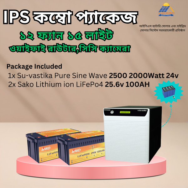 10 Fan 15 Light 1 wifi Router Computer Combo Package Home IPS / UPS inverter