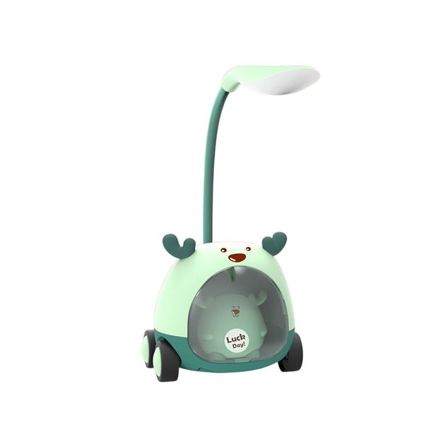 Foldable LED Study Lamp with Pen Holder & Sharpener for Kids .