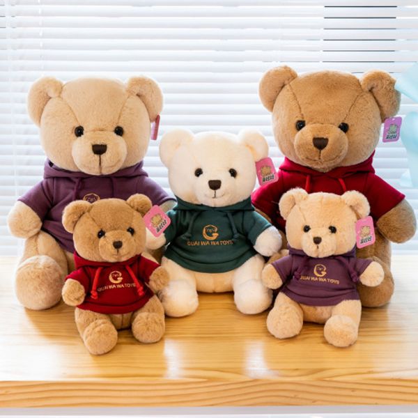 Soft Sleeping Teddy Bear Pillow: Cute Bed Companion for Children 23cm