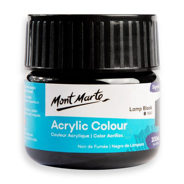 Mont Marte 100ml Black Colour (Lamp Black)