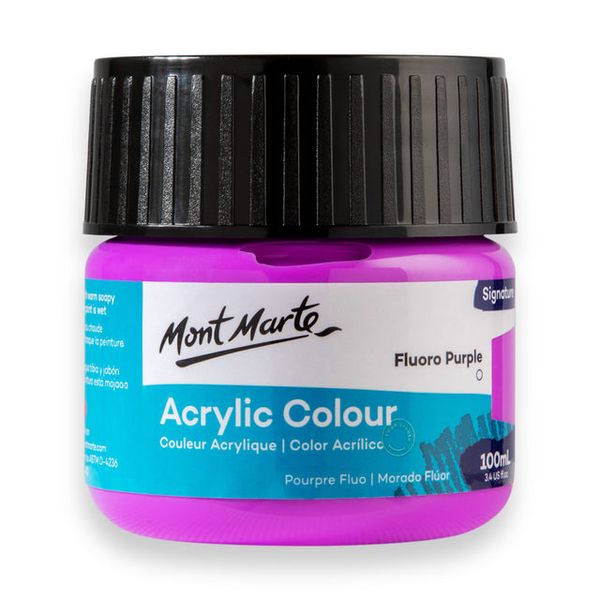 Mont Marte 100ml Fluoro Purple Colour