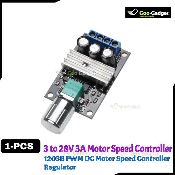 DC 80W PWM Motor Speed Controller | DC Motor Speed Regulator, 3A Motor Speed Controller, Adjustable Motor Speed Module, PWM Motor Driver