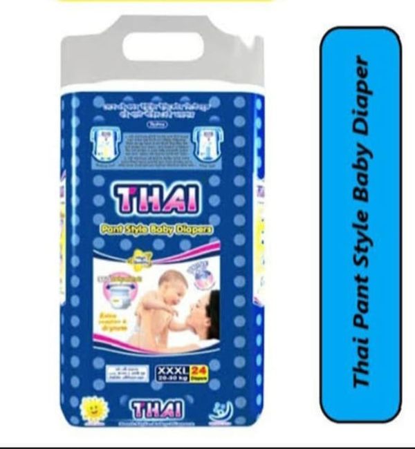 THAI XXXL Size Baby Pant Diaper 24pcs Packet for 20 to 30kg Babies